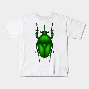 Mecynorhina torquata bug cartoon illustration Kids T-Shirt